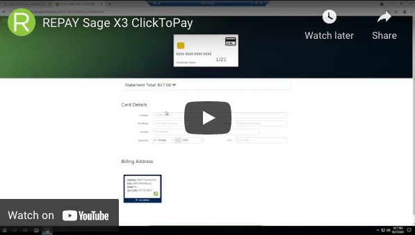 Sage X3 ClickToPay